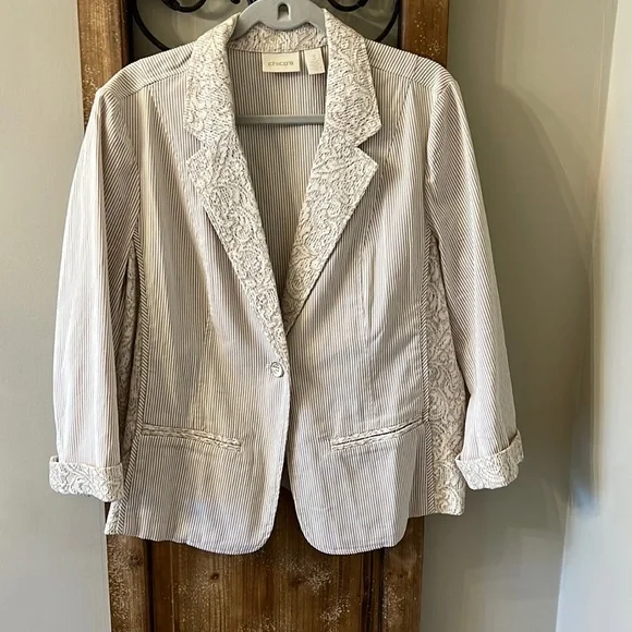 Blue Seersucker Brooks Brothers Seersucker Blazer Chico's